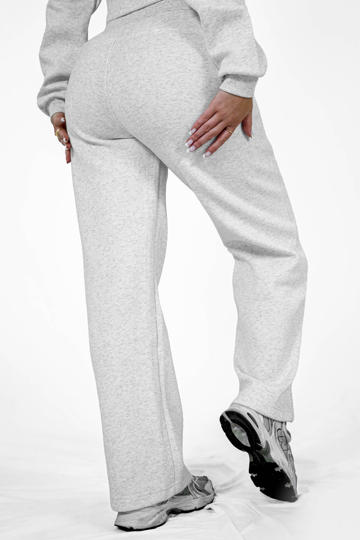 Nova Set Cropped Zip-Up — Ash