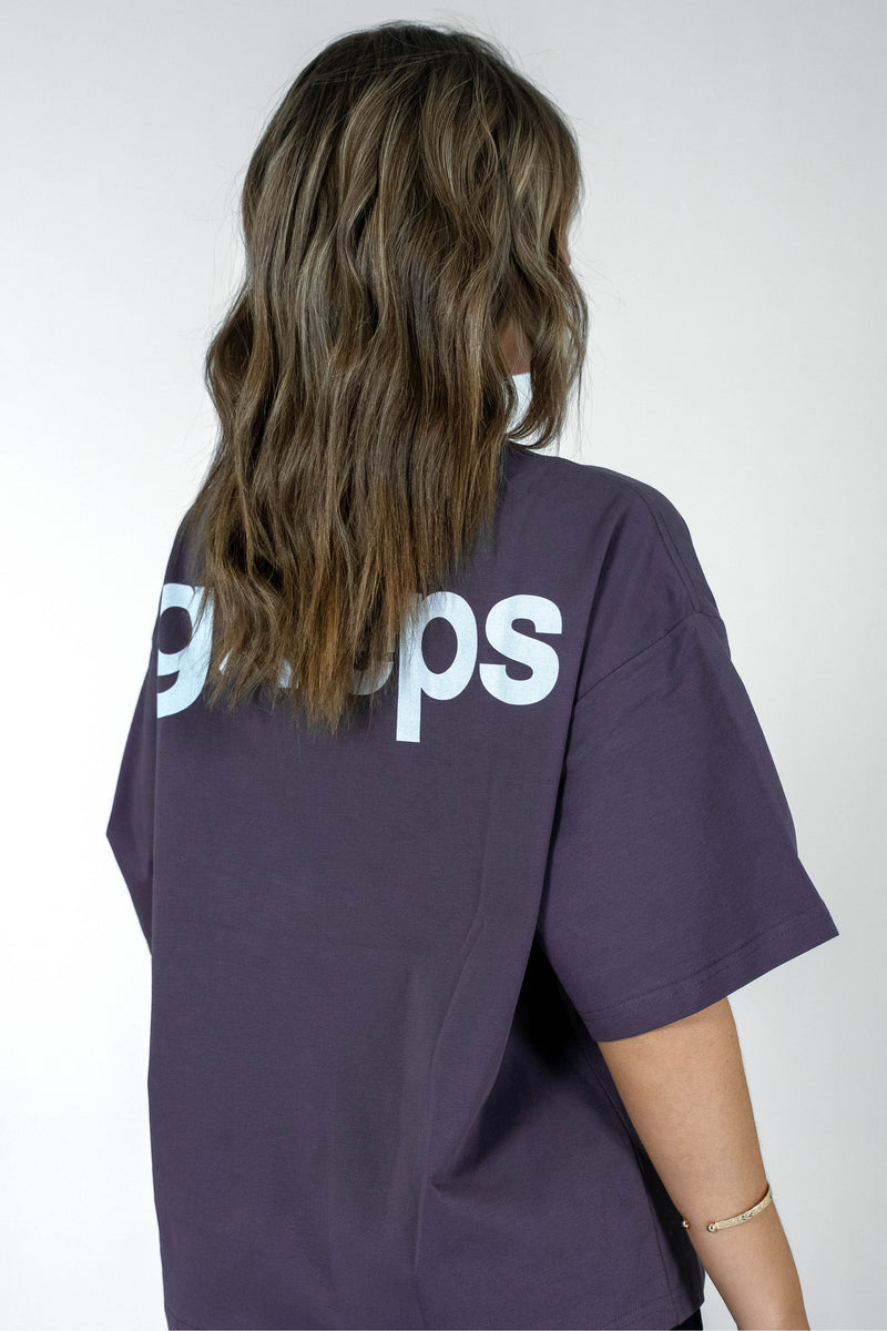 Core Boxy Tee — Plum