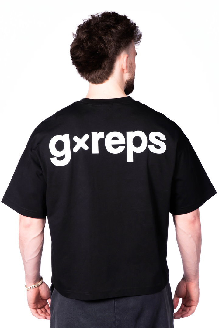 Core Boxy Tee — Black