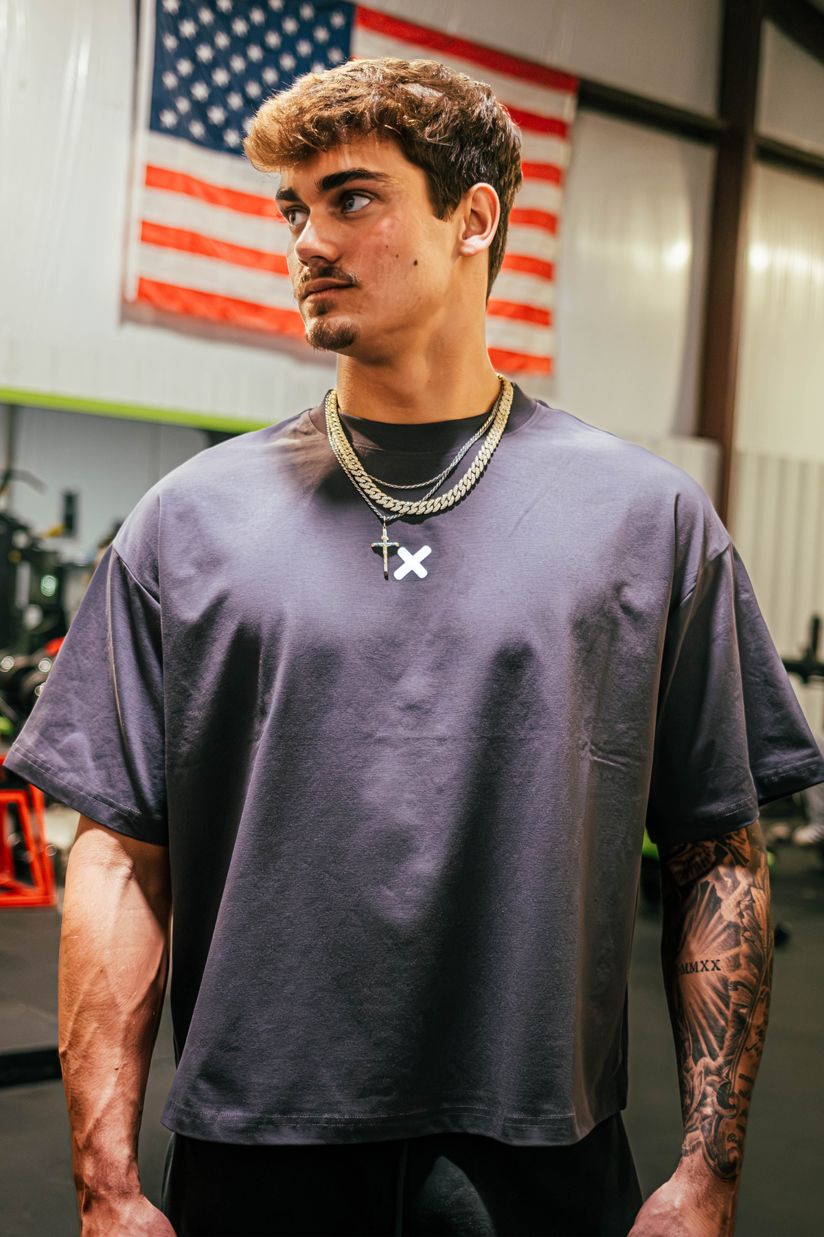 Core Boxy Tee — Plum