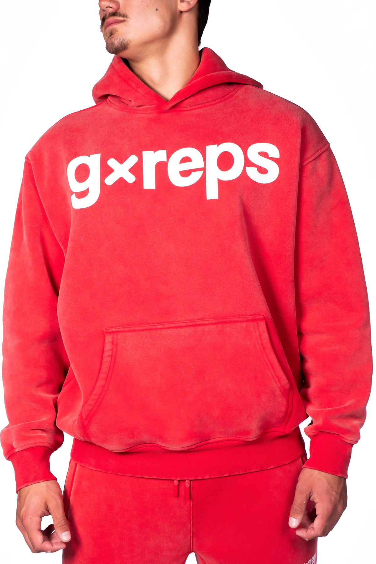 Frost Oversized Hoodie — Red